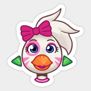 Glamrock Chica Face Sticker Sticker